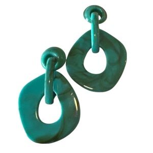 Elegant Teal Drop Earrings